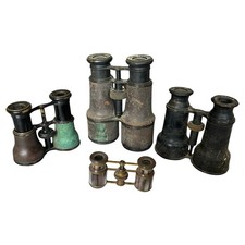 lot of 4 pairs of antique binoculars including pair of mother-of-pearl theatre binoculars