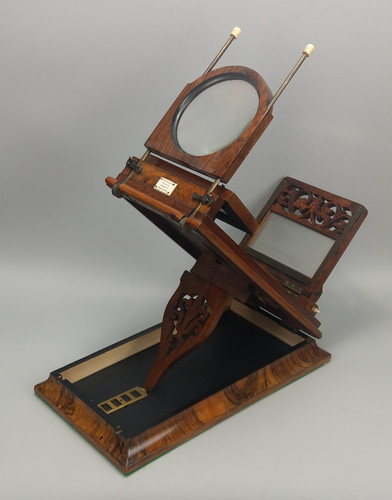 Antique walnut graphoscope - walnut,