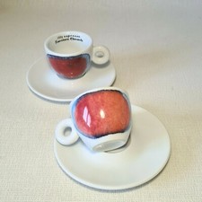 🔅 2 tasses collection ILLY à café expresso EN PORCELAINE FRANCESCO CLEMENTE