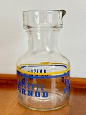 Antique CARAFE ANISETTE PERNOD Triple Glass Advertising Pitcher Inscription