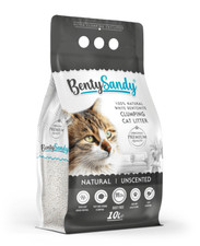BentySandy Literie Unscented pour Chats Naturel Bentonite Blanc Naturel 10L