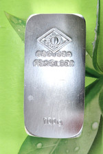 100g Degussa Silver Bar 999 Fine Silver 100 Grams in Rare Old Coffin Shape