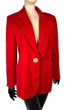 Gianfranco Ferre Red Laine Wool Cashmere Italian Jacket Size 46