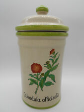 PHARMACY POT / APOTHECARY CALENDULA OFFICINALIS IN FAIENCE ITALY KLORANE