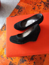 ♥ Escarpins compensés pour femme Helen Billkrantz taille : 37 ; noir ; daim véritable ♥