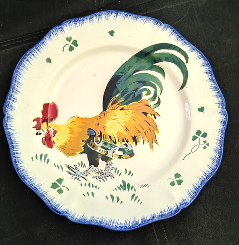 Superbe assiette coq de - au,