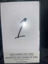 Amscan Standard Table Number Tents - Tables 1-12 New!!!