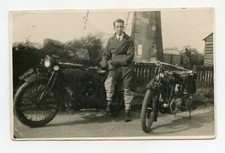 Carte-Photo . Motos anciennes . 