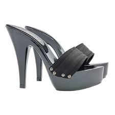 Mules Laquées Noires Made In