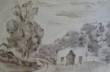 Eugène Billaud (1888-1964) (32) - ink - landscape