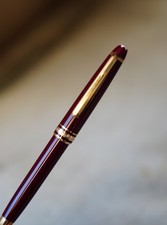 SUPERBE STYLO PORTE-MINES MONTBLANC MEISTERSTÜCK RESINE BORDEAUX & PL. OR 18 CTS