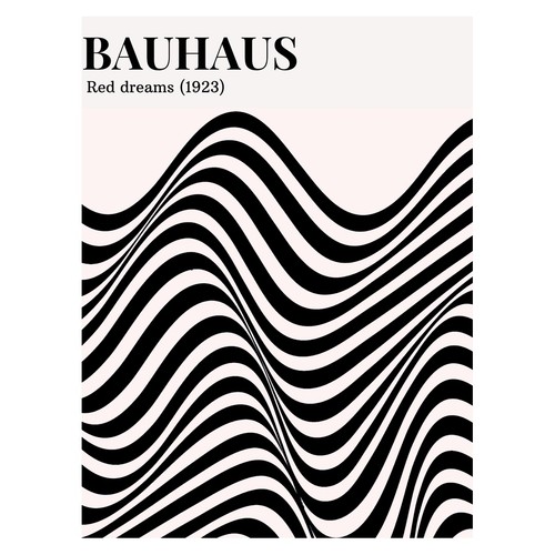 Affiche art bauhaus wave - wave,