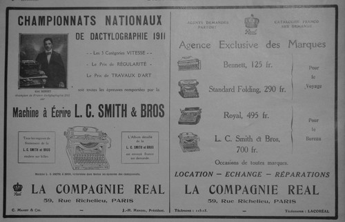 Publicité presse 1911 - publicitÉ, de