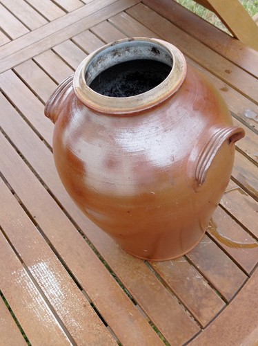 Ancien pot grès vernissé - en,