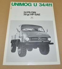 Mercedes Benz Unimog U34 411 Truck Brochure Prospekt 0671 DE