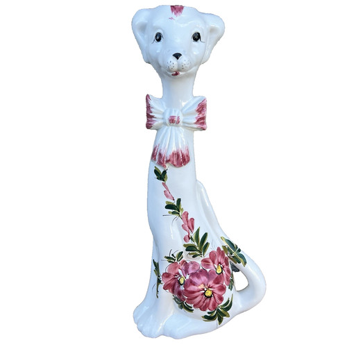 Statuette vase chien long - , cou