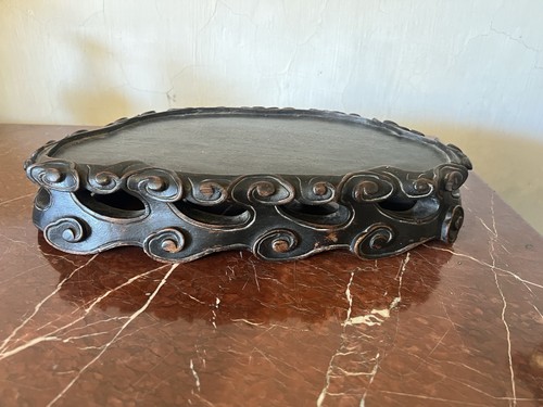 Socle bois sculpté chinois - en,