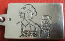 Rare Vintage 70's Nova Yogurt Metal Punch Keychain