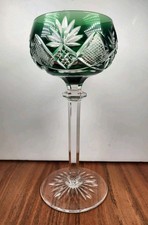 Val Saint Lambert Berncastel Cut To Clear Crystal Wine Hock Glass Superb Cond