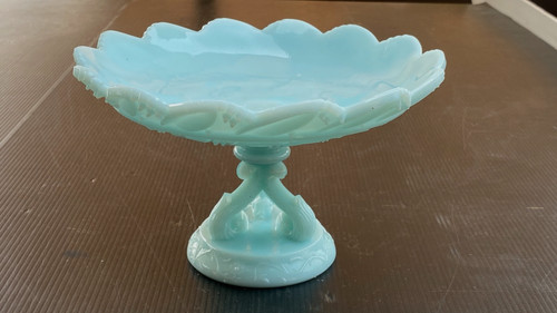 Ancienne coupe opaline bleu - ancienne,