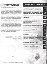 MANUEL REVUE ATELIER RÉPARATION PDF SUZUKI BANDIT 400 GSF400 GSF 1990 - 1995