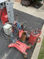 USED HILTI DCM-2 CONCRETE CORING RIG INCLUDING ACCESSORIES & 4 DIAMOND BITS