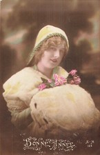 CP GOOD YEAR WOMEN ELEGANT FUR SLEEVE BEANIE - PINK 81049