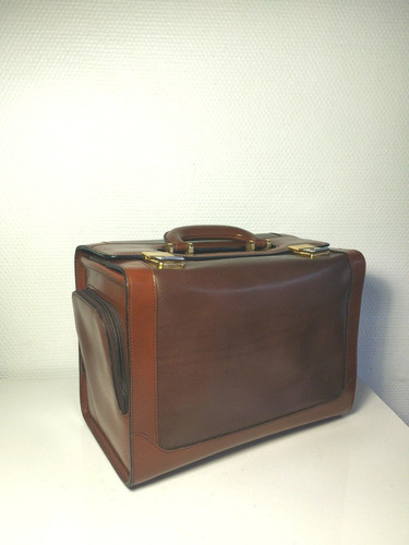 Vanity cuir marron lancel - vanity, en