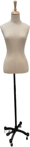 Linen half body female dress - linen,