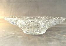 LARGE GLASS GLASS GLASS FRUIT CUT FOOT PLATE TRAY TABLE ART DECO