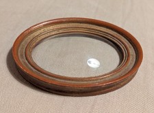 Cadre Ovale Bois Doré Verre