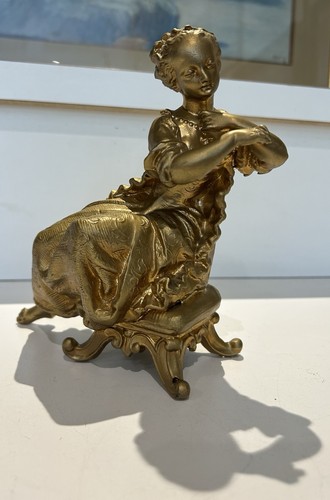Ancien bronze femme - ancien, doré