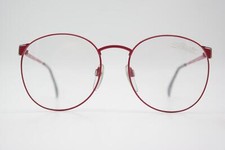 Lunettes Vintage Silhouette 6042 /40 Rouge Argent Oval Cadre De Lunettes