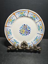 Keramis Boch Freres Belgium Art Deco Floral Painted Plate