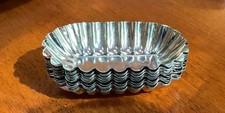 Set Of 12 Sweden Shiny Metal Tin Madeleine Cookie Molds