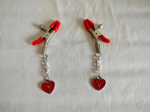Pinces tetons avec coeur - avec,