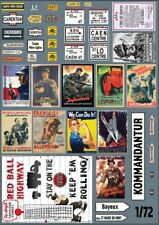 WW2 Military Water Decal, 1:72, Panels, Posters, Diorama