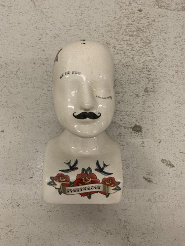 Phrenology head ceramic - head,