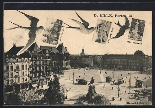 Carte postale lille - carte, lille,