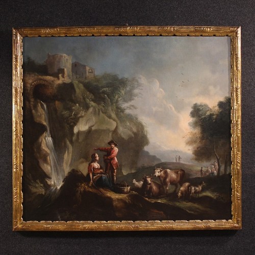 Antique peinture huile sur - peinture,