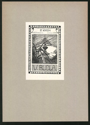 Exlibris rudla plante avec - v.,