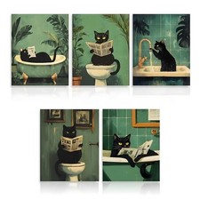 TNSLAND 5pcs Chat Noir Tableau