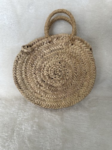 Sac rond paille - , tressée
