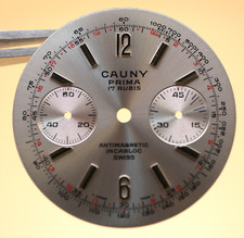 Cadran de montre Hahn Valjoux 7733 - Cauny Prima Ø32mm [NOS] (Watch dial)