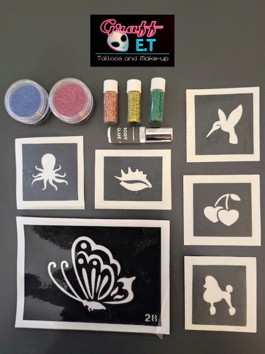 Kit complet pochoirs tatouages - kit,