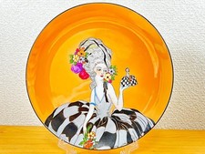 Rare Art Deco Lustre Noritake Plate Woman #29812 Beautiful!! 8 1/2” -F/S