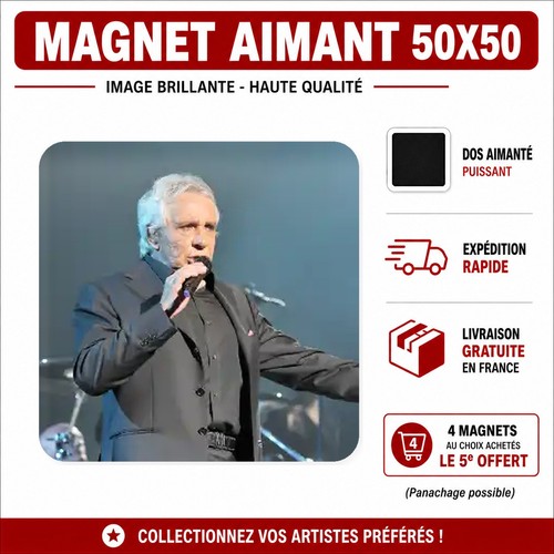 Magnet michel sardou 5x5 - magnet,