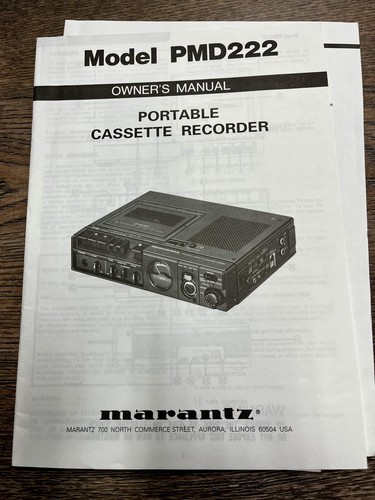 Manual for marantz pmd - for,