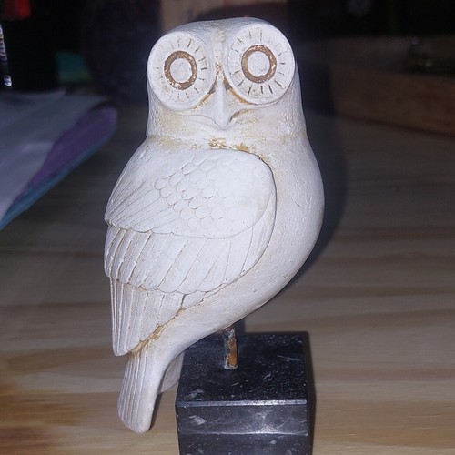 Statuette chouette sur socle