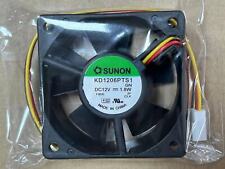 New SUNON Fan KD1206PTS1 DC 12V 1.8W 60x60x25mm 3 Pin